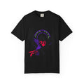 Winged Skeleton Raven Graphic T-Shirt | Gothic Cross Artwork