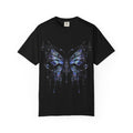 Gothic Blue Butterfly T-Shirt | Winged Insect Graphic